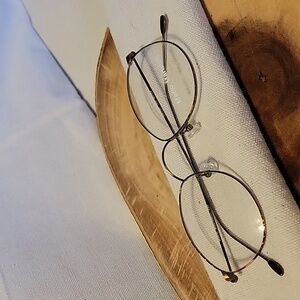 Mario Marinelli 498 eyeglass frame Antique Gold Color Demi Amber front